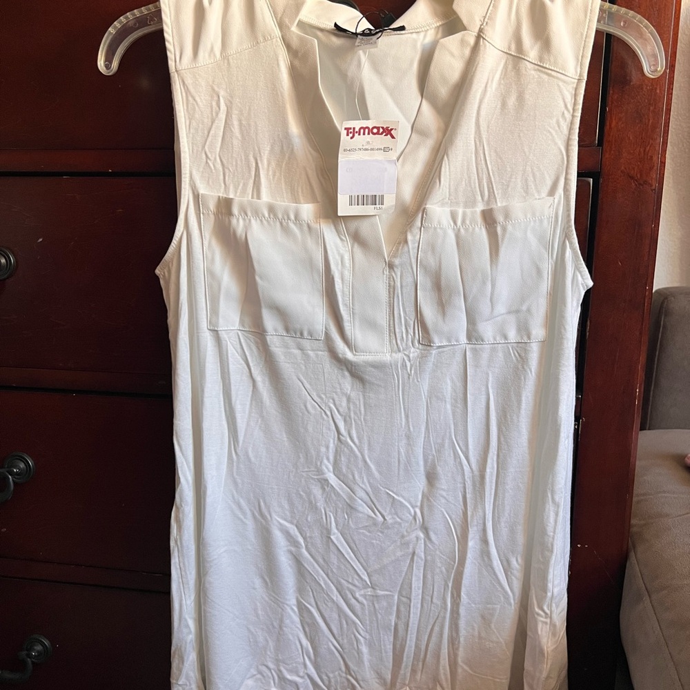 White Sleeveless Top